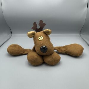 Hallmark 1980s Rodney the Reindeer Large 20 inch Floppy Felt Plush Stuffed Toy